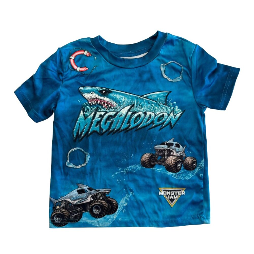 Monster Jam MEGALODON Toddler Boy T-shirts | Size 4T